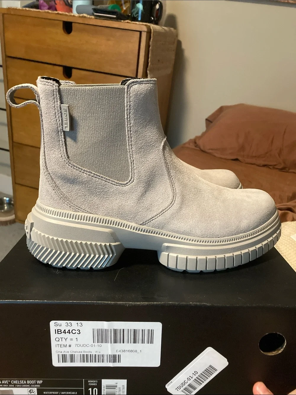 Sorel waterproof suede